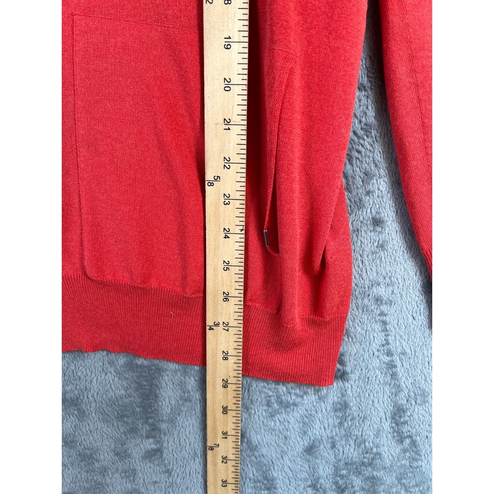 Escada Sport Cardigan Sweater Medium Orange V-Neck Button Front Cotton Viscose - Picture 4 of 12